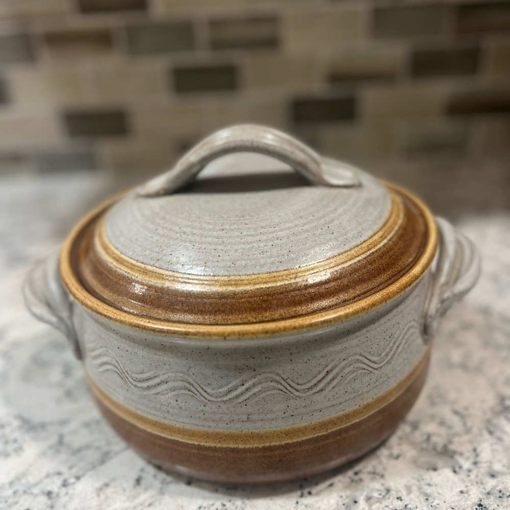Rustic Ceramic Lidded Pot